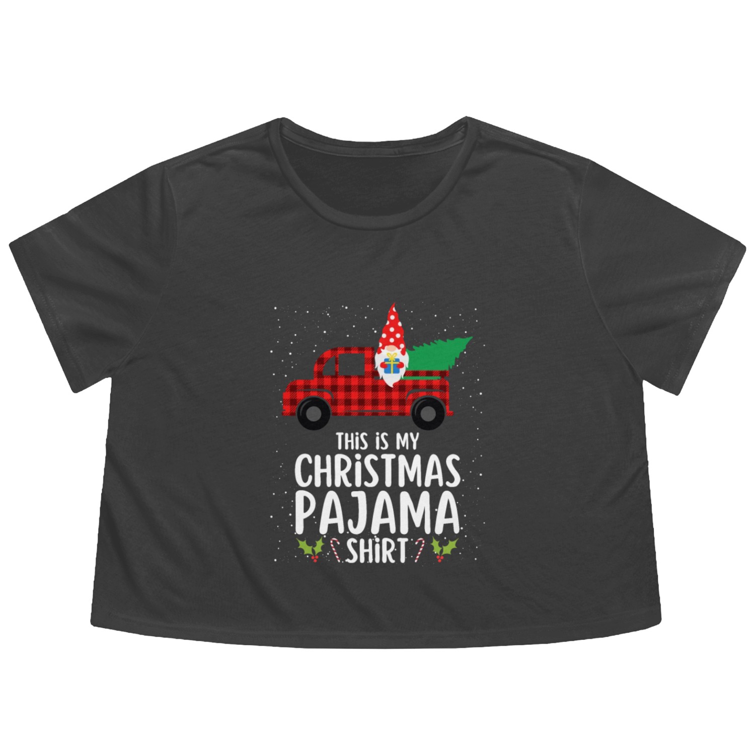 Christmas Pajamas Pajamas Sleep Flowy Cropped Tees