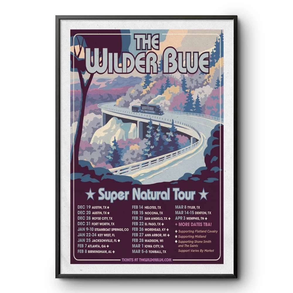 The Wilder Blue Super Natural Tour 2025 Winter Edition Poster