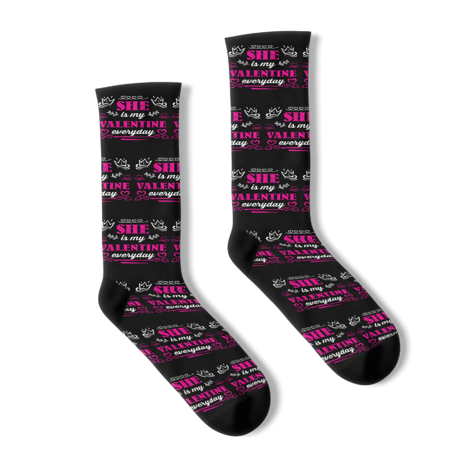 She is my Valentine every Day Socks