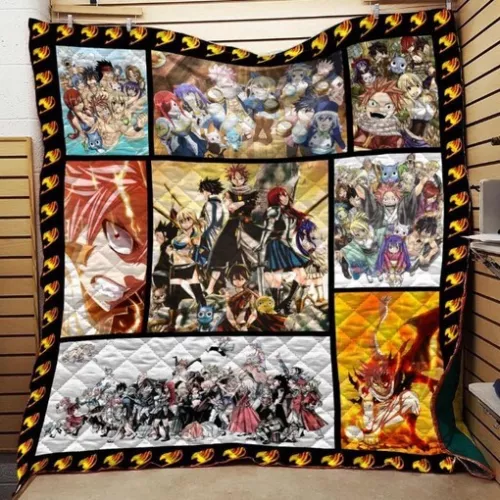 Fairy Tail Quilt Blanket, Perfect Gift for For Fans Amine