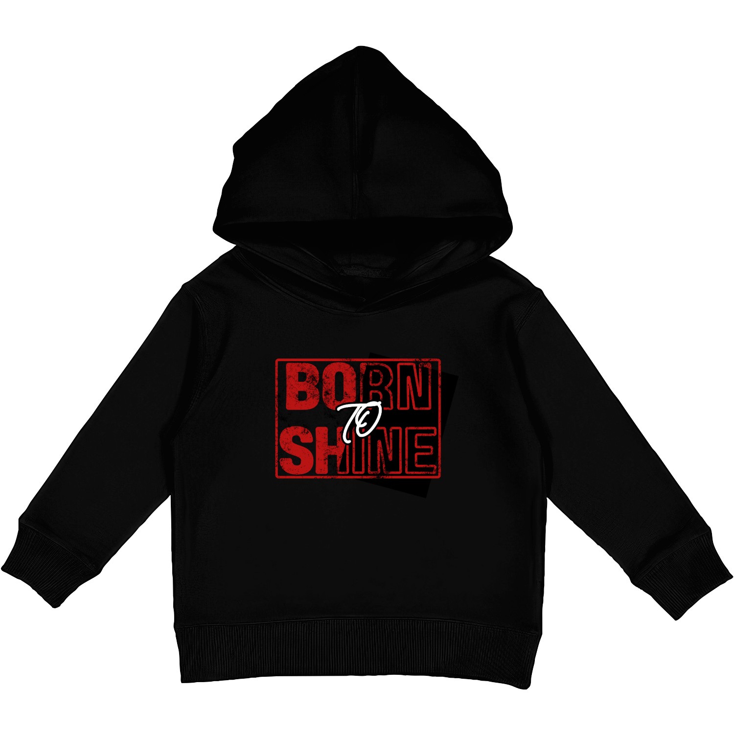 Bold Neon Born to Shine Sign Kids Pullover Hoodies