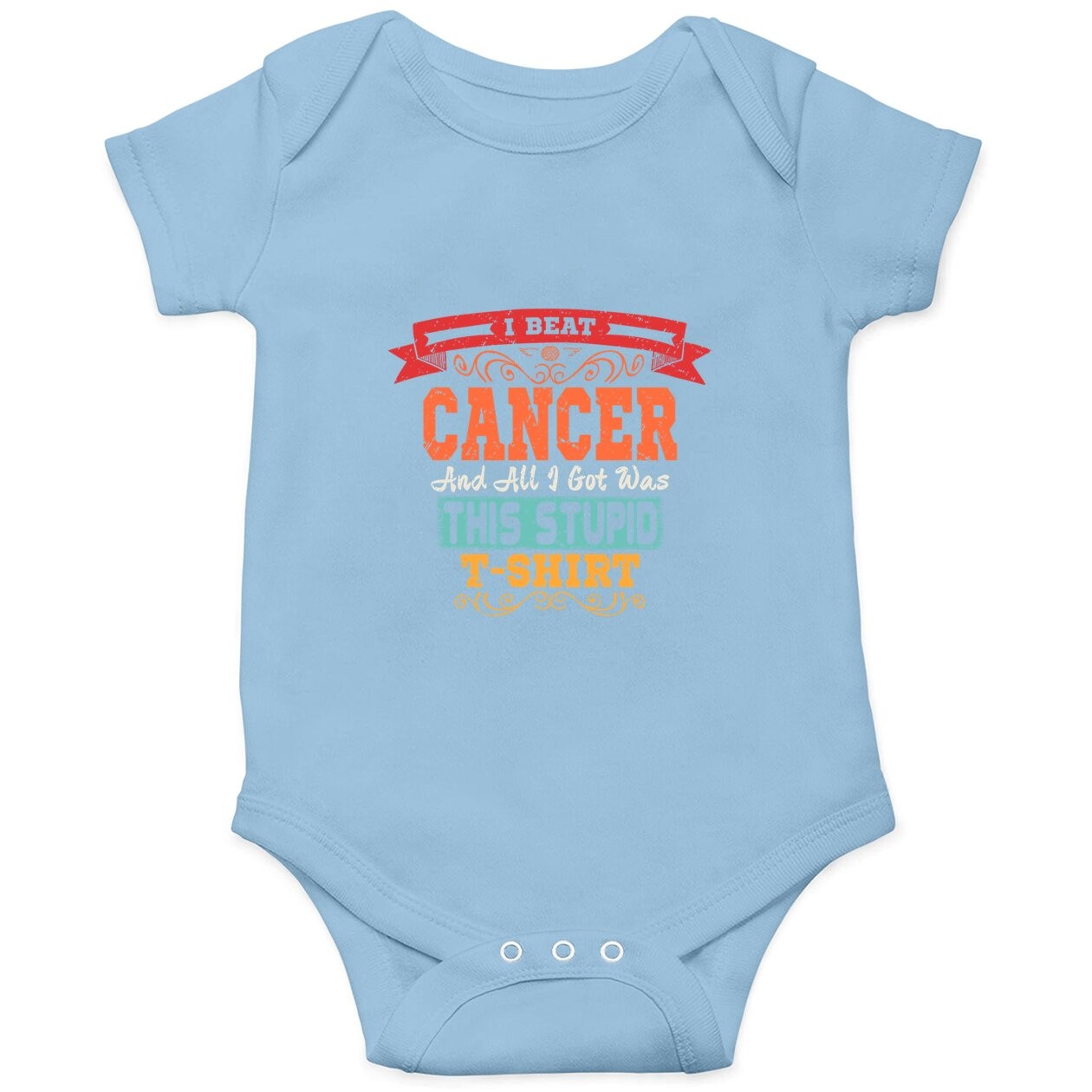 Cancer Retro Awareness Survivor Gift Baby Bodysuit