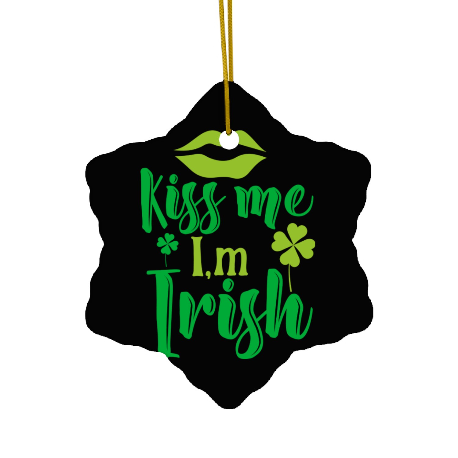 KISS ME I M IRISH Ceramic Ornaments