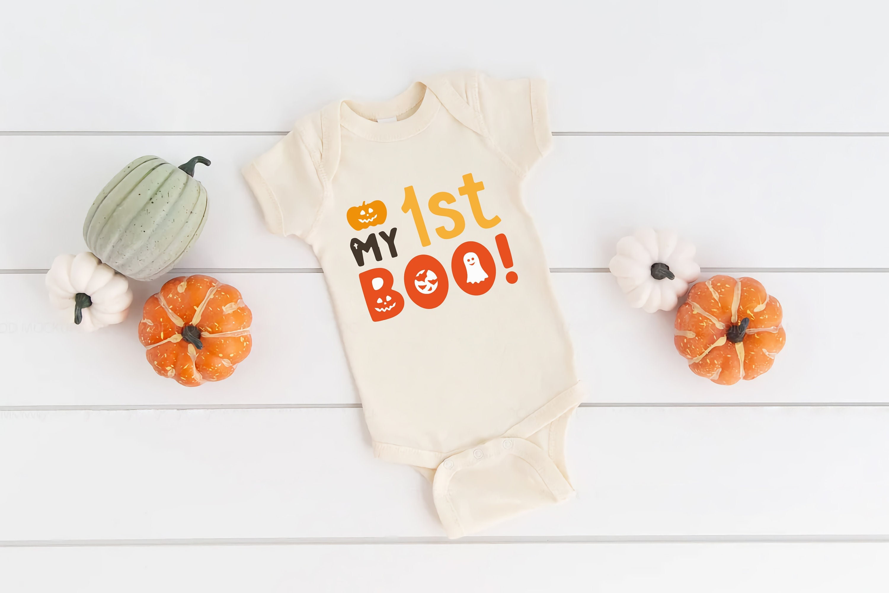 My First Boo Baby Onesie, Cute Ghost Shirt, Halloween Bodysuit, Fall Baby Clothes
