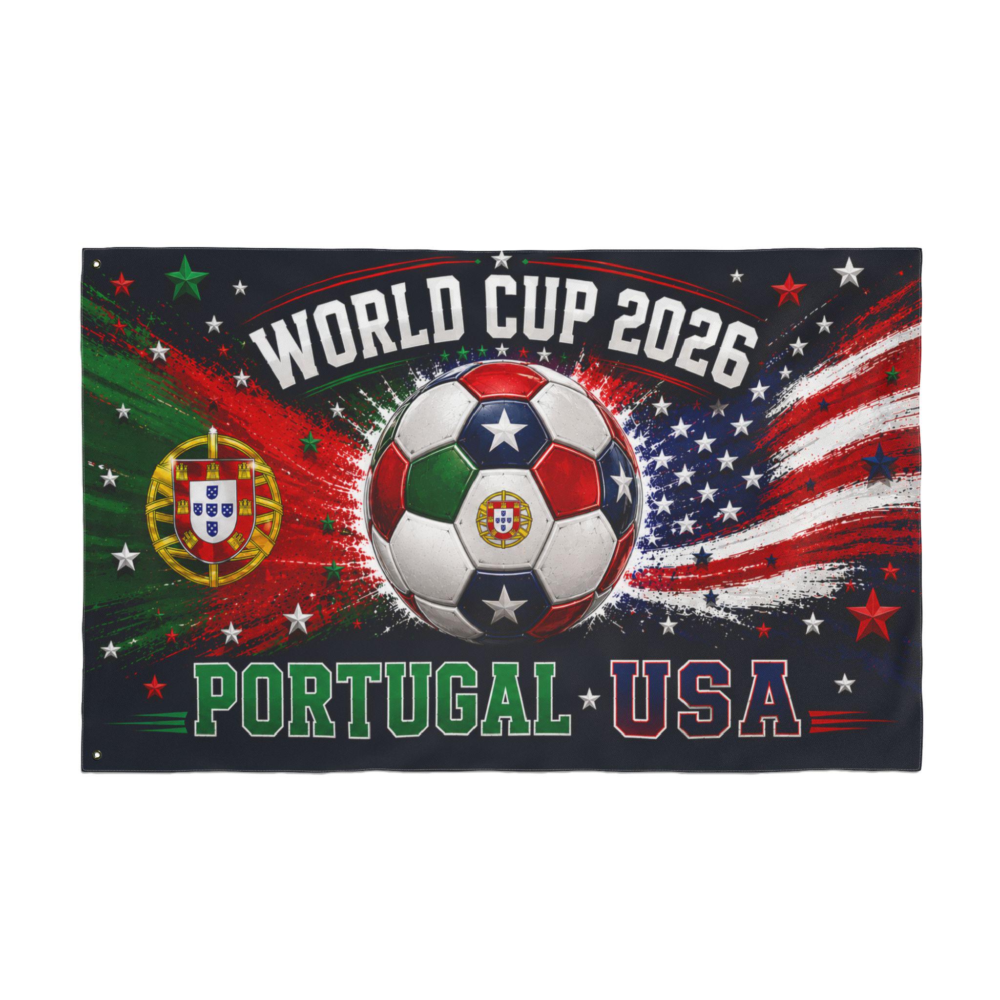 World Cup 2026 Soccer Ball Portugal USA Tapestry