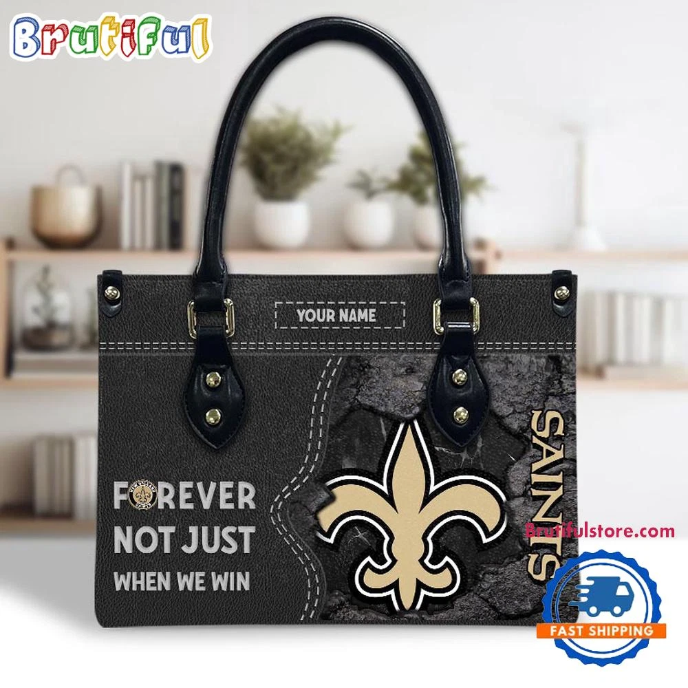 New Orleans Team Saints Forever Leather Bag, Football Leather Bag