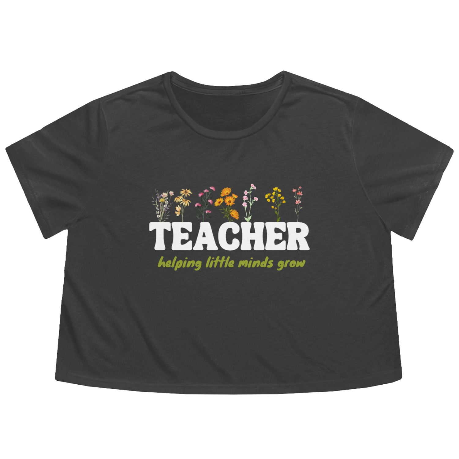Teacher Flowy Cropped Tees Wildflower Teacher Flowy Cropped Tees, Teacher
