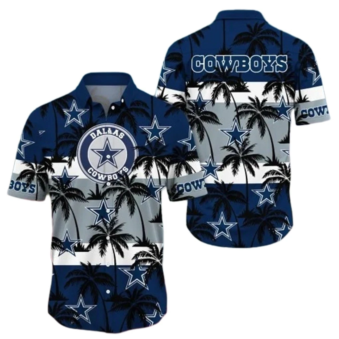 Dallas Football Team Cowboyss Hawaiian Button Down Shirt