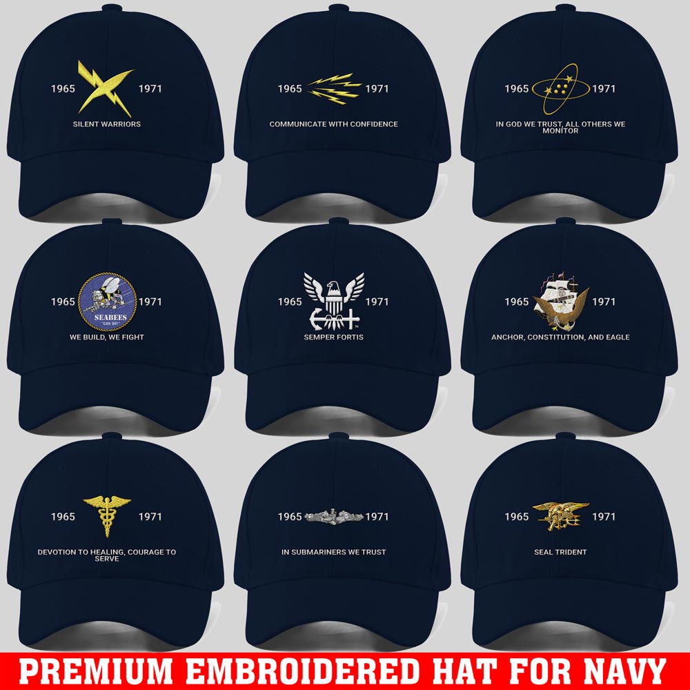 Customized Navy Insignias Embroidered Baseball Cap
