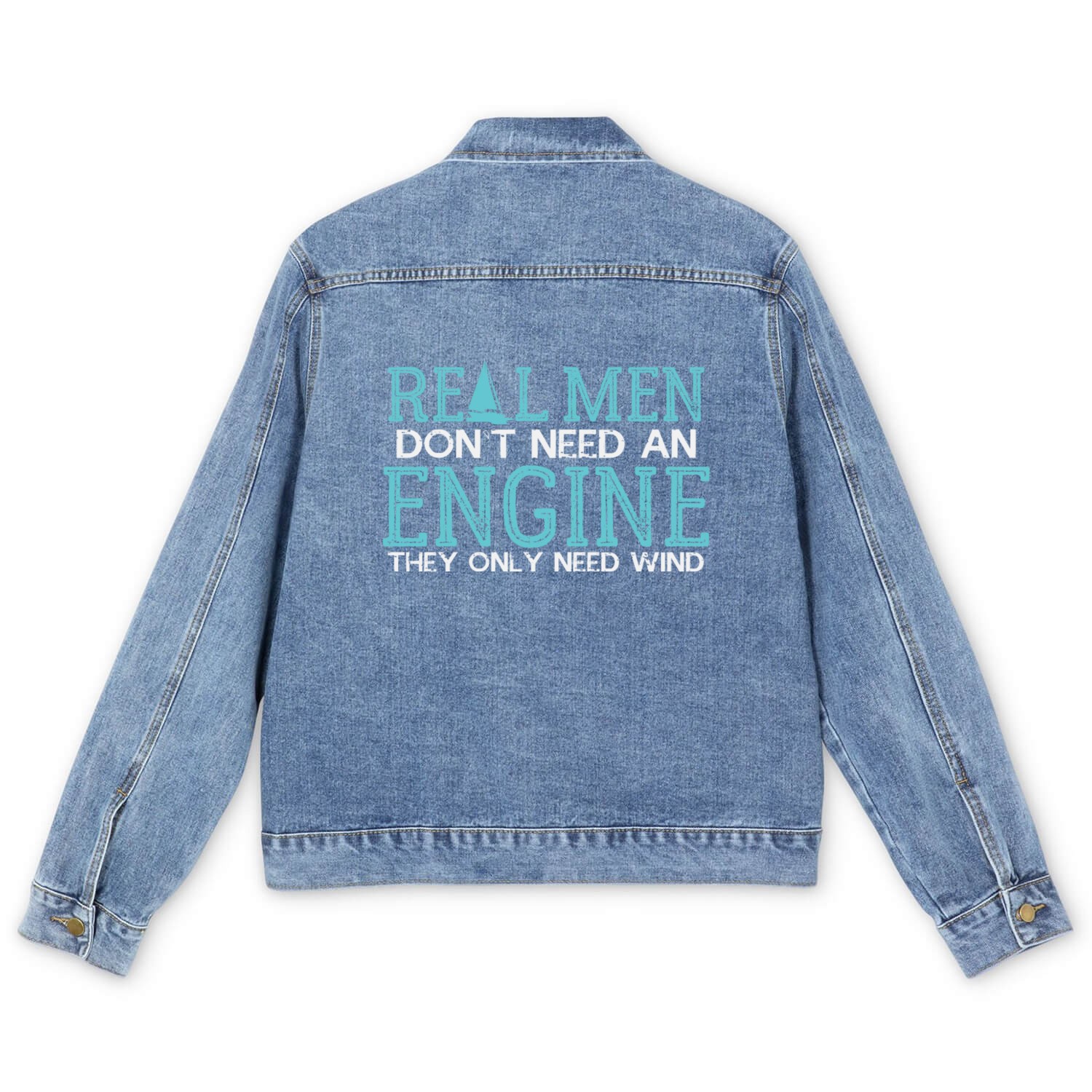Sailing Joke Sailor Boat Sailboat Anchor Skipper Men's Denim Jackets