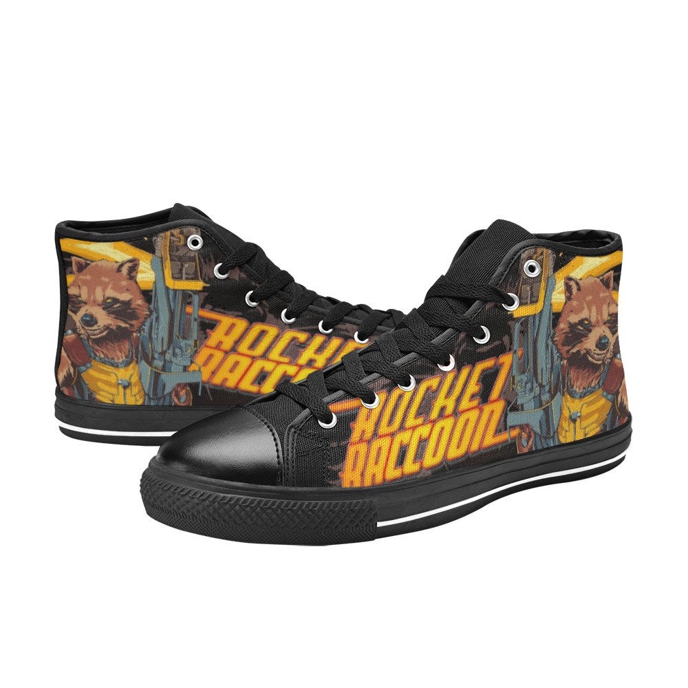 Hochet Raccoon Canvas High Top Sneakers, Guardians Hochet Raccoon Shoes
