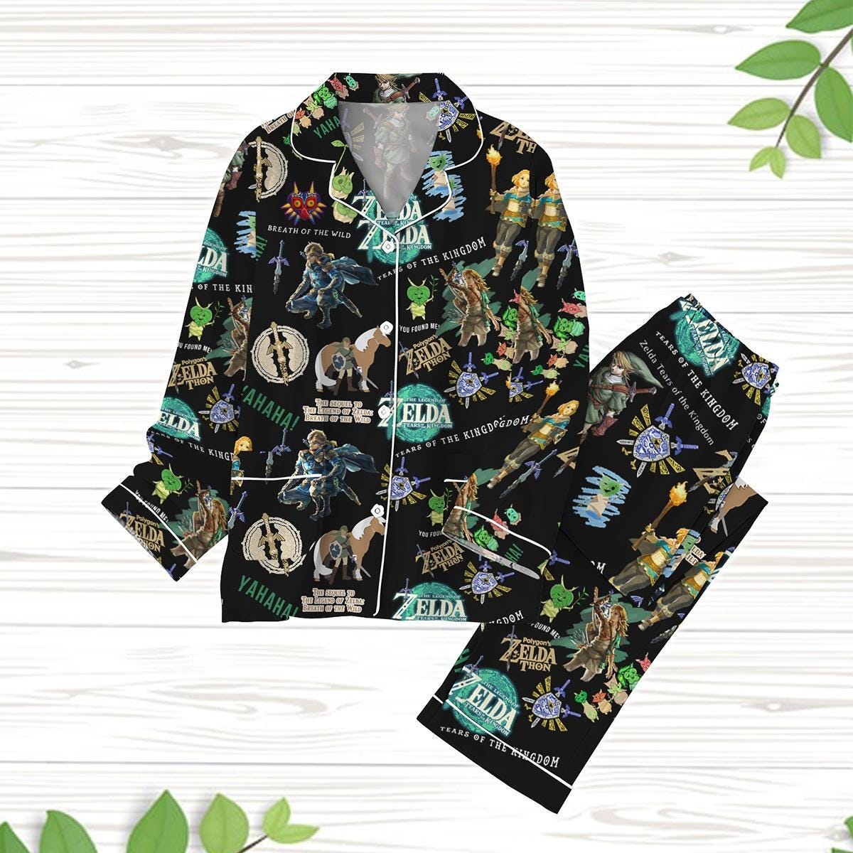 Zelda Korok Pajamas, Zelda Of Legend Shirt, Princess Zelda Holiday Pajamas, Hyrule Shirt, Zelda Plants Shirt, Hylia Christmas Pajamas