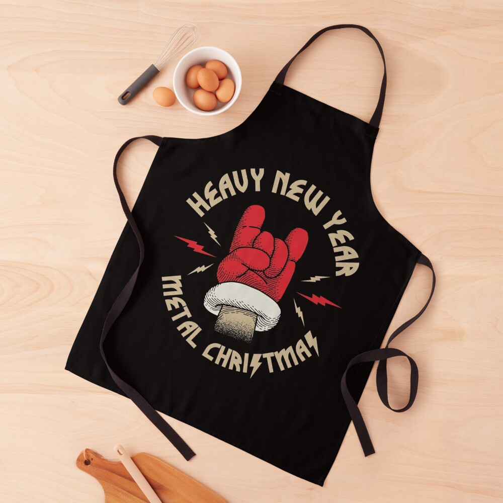 Heavy New Year - Metal Christmas - Metalhead Gift Apron