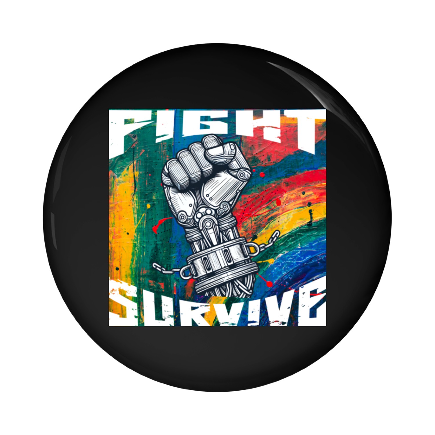 Fighting for Survival Pin Buttons