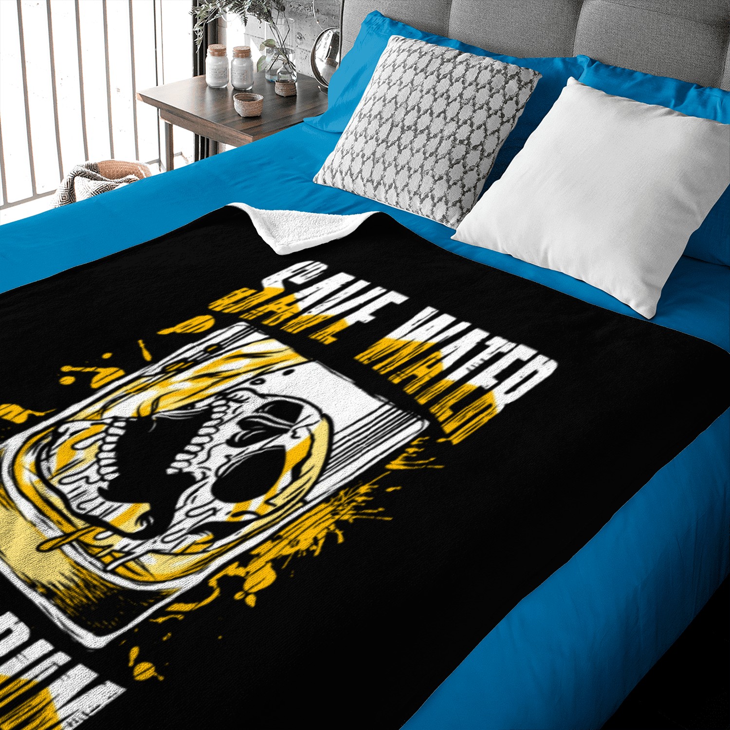 Save water drink rum | pub crawl drinking Baby Blankets