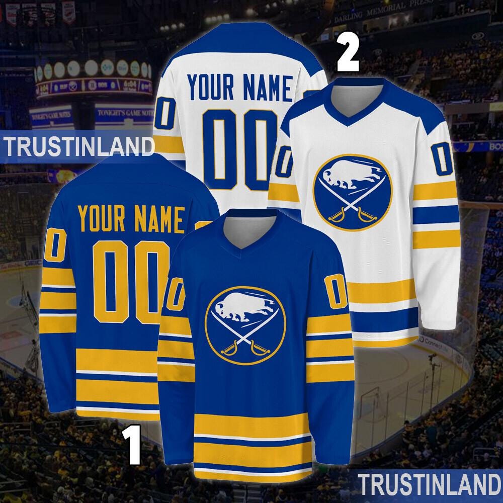 Personalized Buffalo Sabres Hockey Jersey, Jersey For Men With Your Team Name, Fan Hockey Jersey
