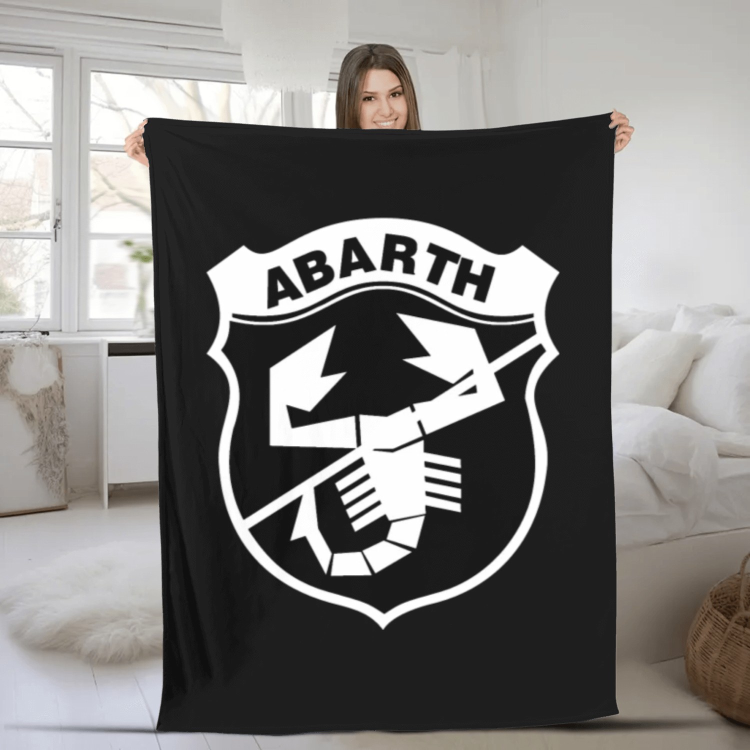Abarth logo Merch Fleece Blankets