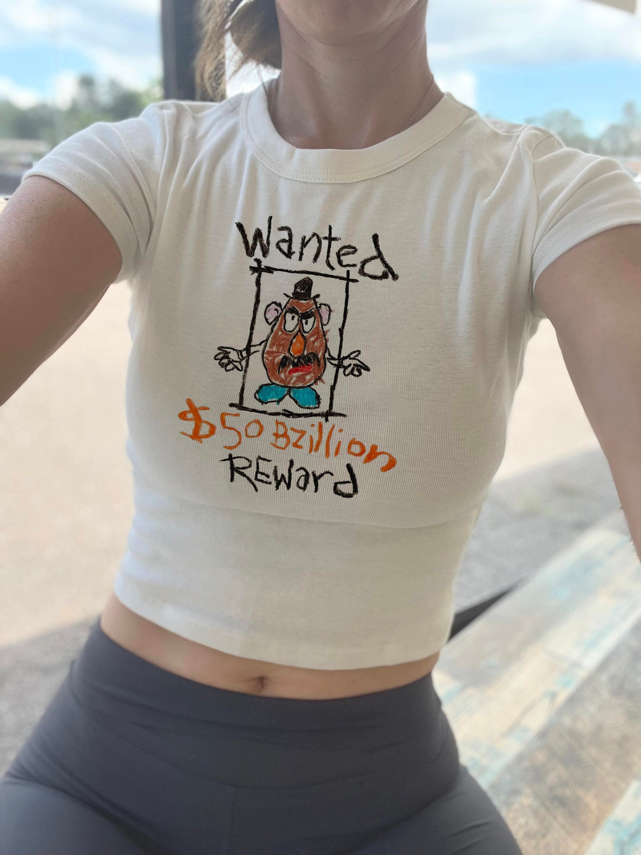 Spud Toy Story Baby Tee, Wanted Potato Crop top