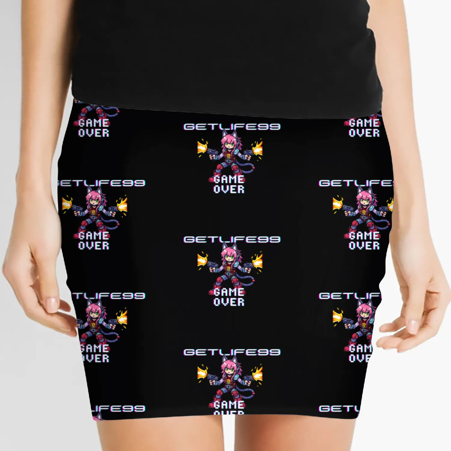 getlife99 gameover gaming Women's Mini Skirts