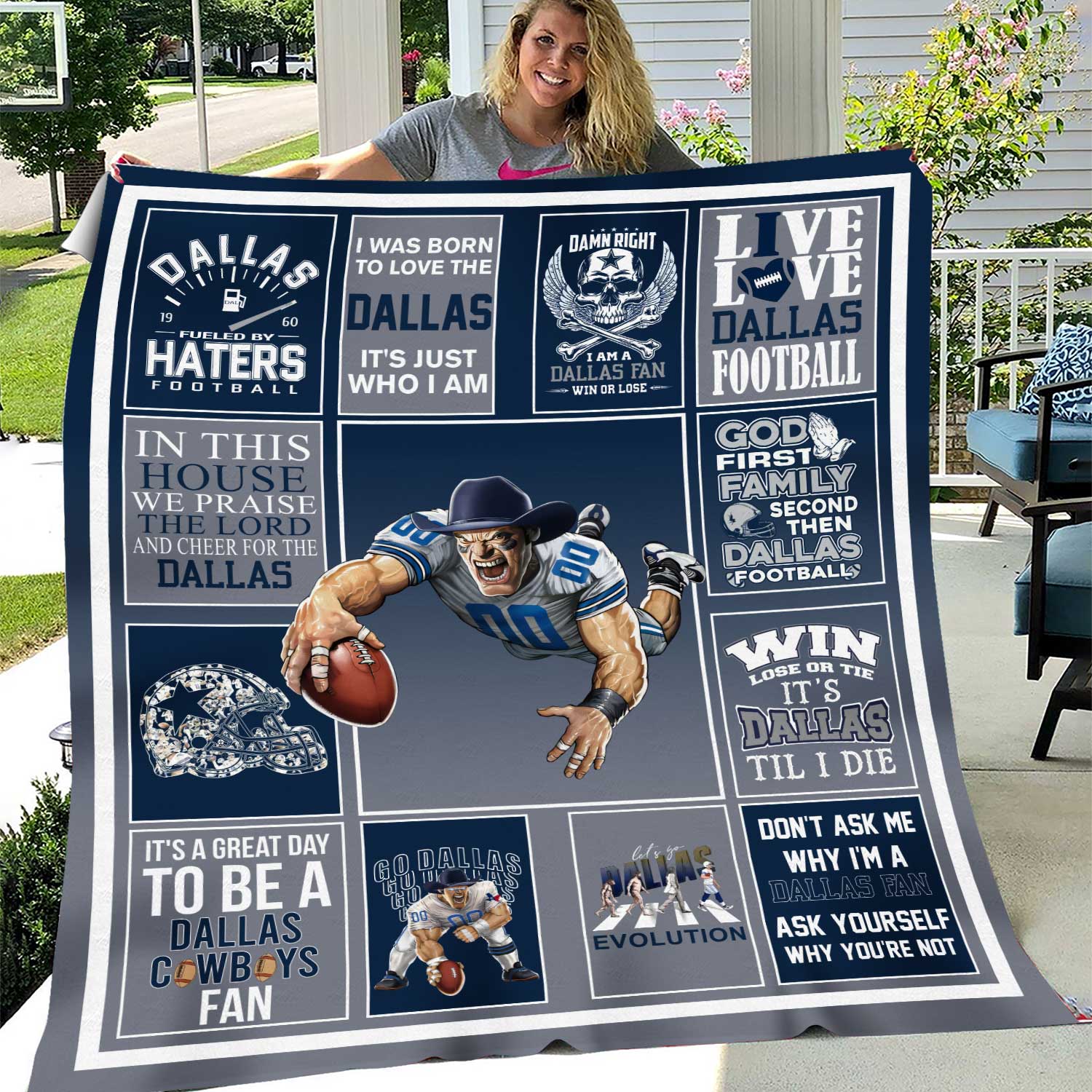 Dallas Team Cowboy Football Blanket Fleece