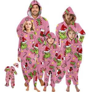 Funny Character Hooded Jumpsuit | Christmas Pajama Outfits | Family Matching Pajamas