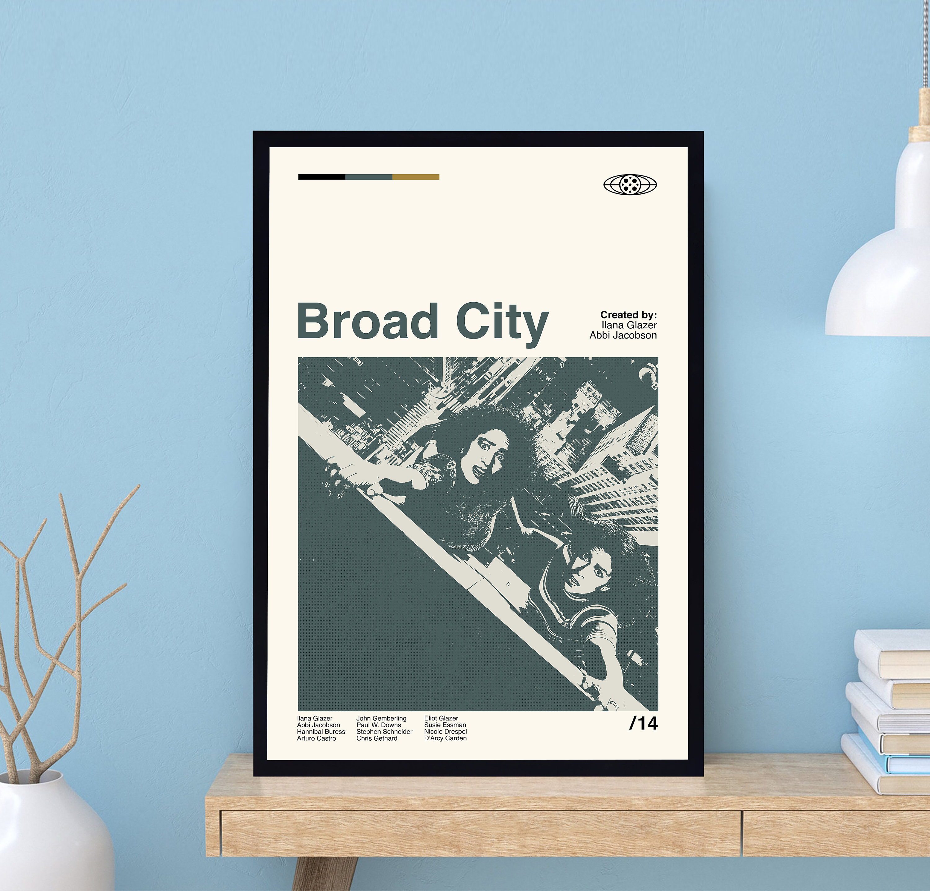 Broad City Poster, Broad City Movie Poster, Retro Movie Poster, Abstract Poster, Retro Poster, Minimalist Art, Vintage Poster, Gifts For Him