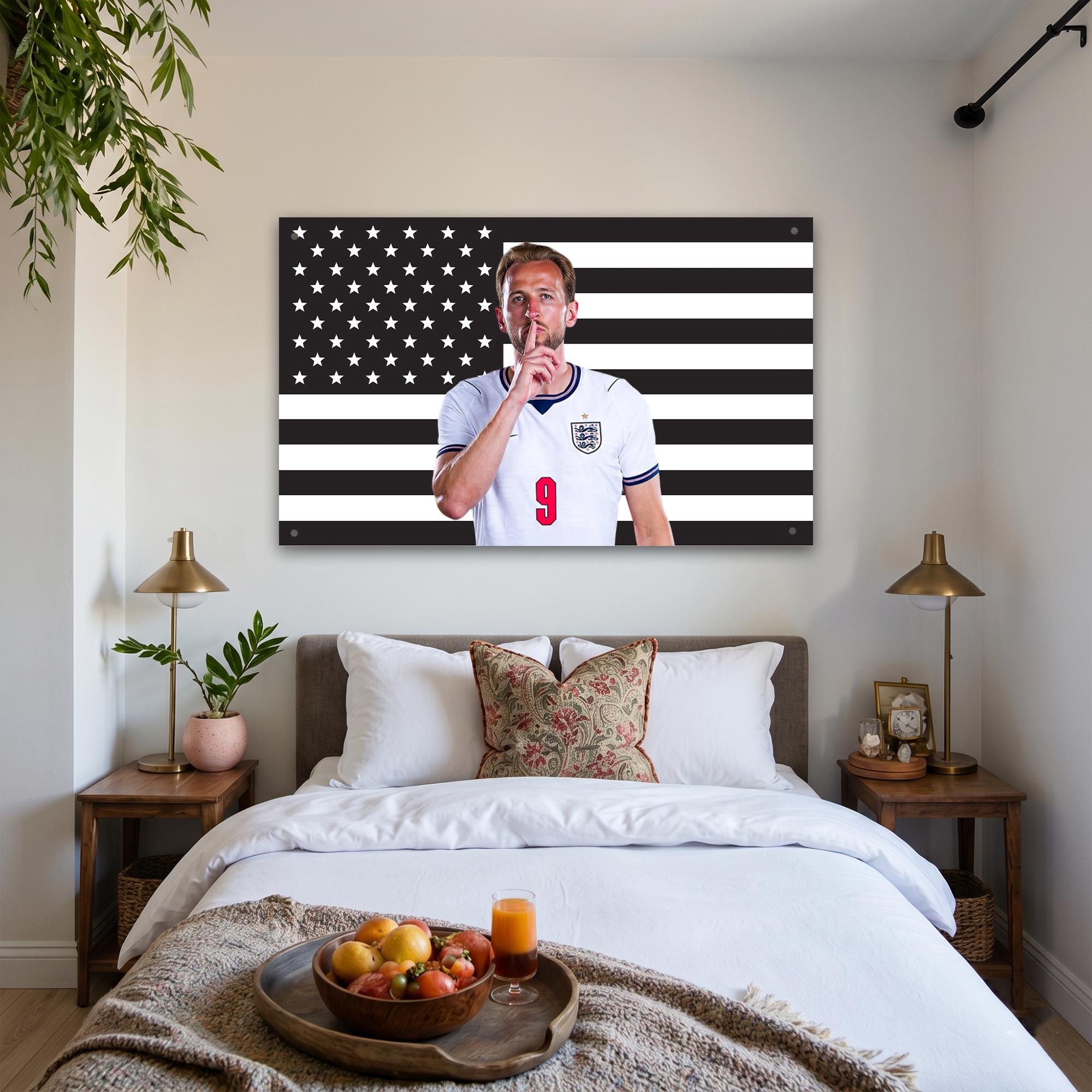 Harry Kane US Wall Tapestry Flag, Football Soccer Bedroom Wall Art, Sports Fan Banner