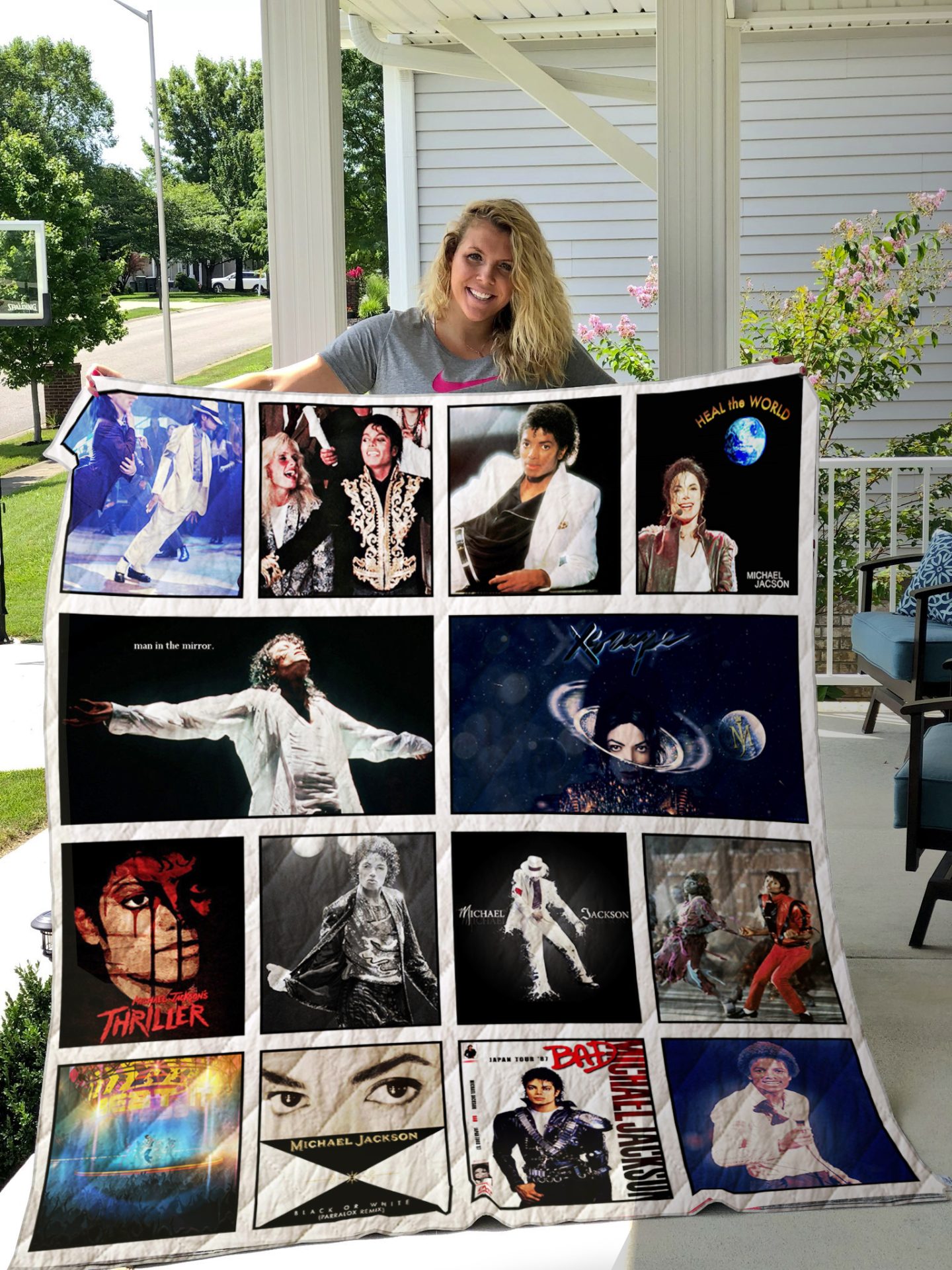 Michael Jackson Album Quilt Blanket