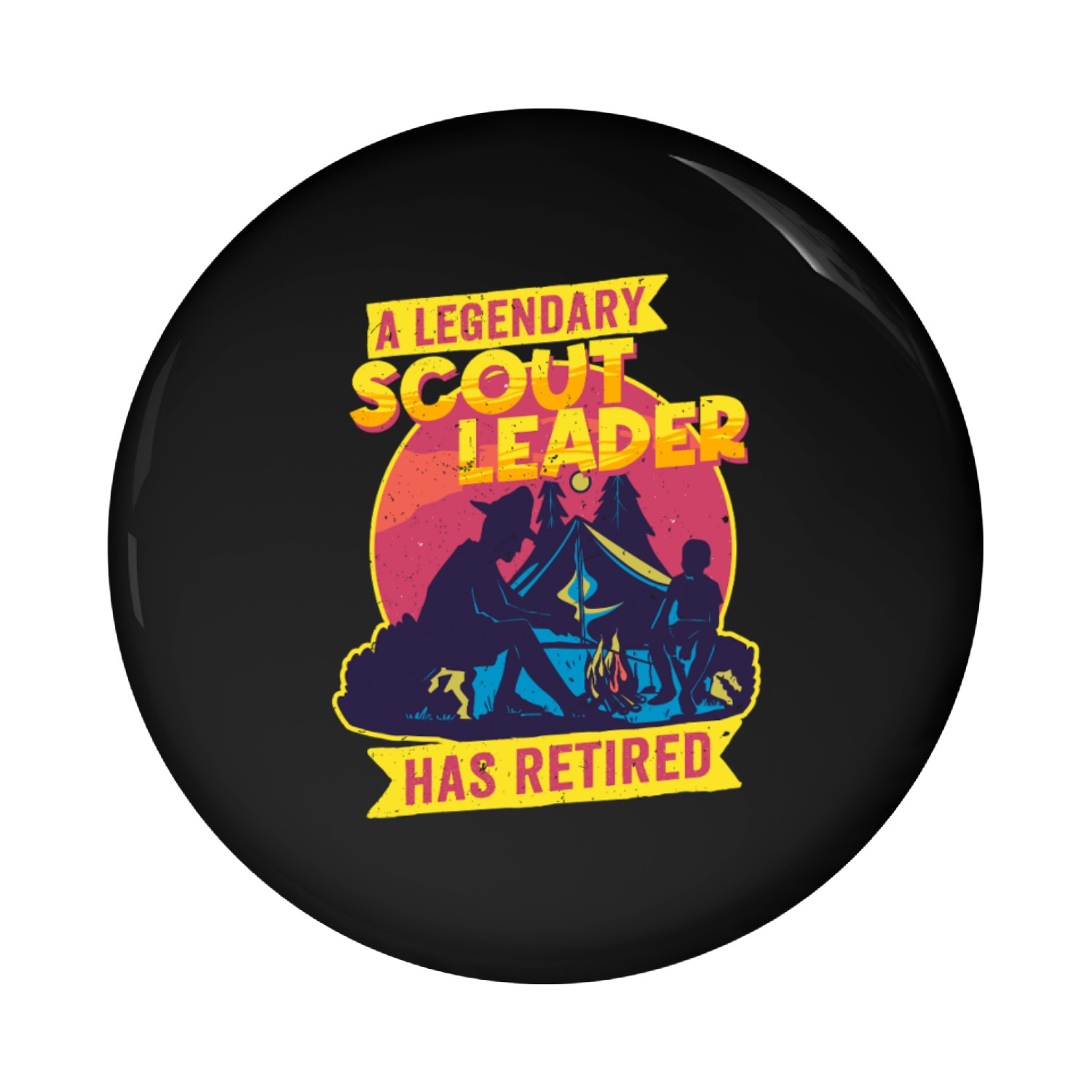 Scout Leader A Legendary Scout Leader Has Retired Pin Buttons