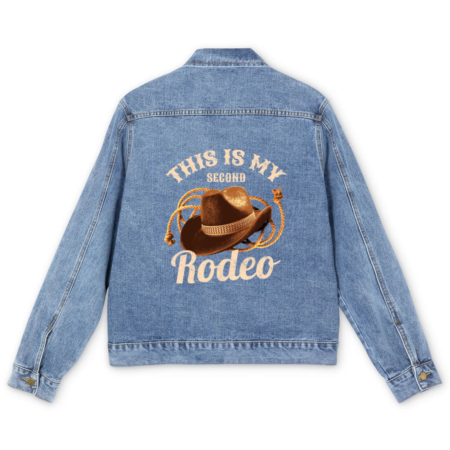 Rodeo Bull Riding Livestock Show Farmer Cattle Men's Denim Jackets