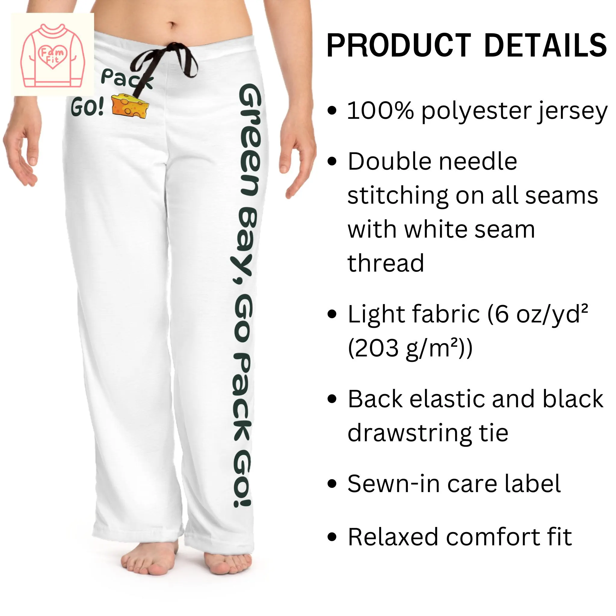 Go Pack Go Pajama Pants, Green Bay Pajamas Women, Green Bay Pajamas Men, Packer Pajamas Fan Gift, Pajama Pants, Gift for Him, Gift for Her