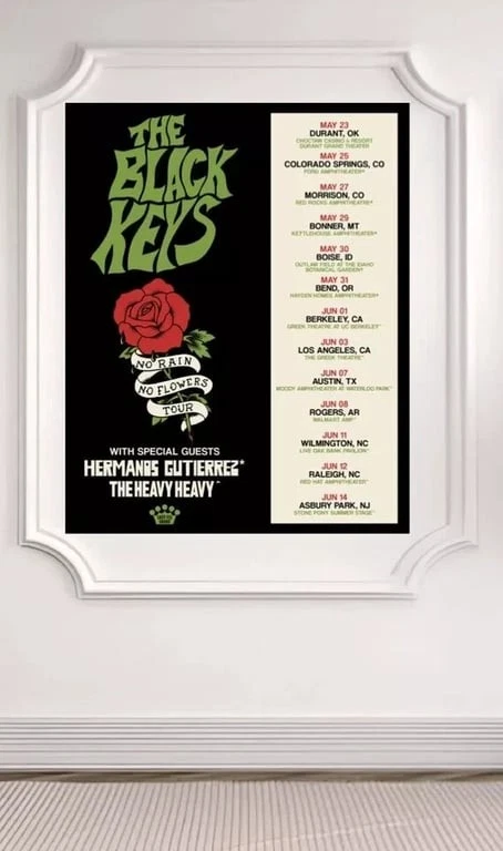 The Black Keys Poster 18in X 24in Music Tour Date 2025 Poster