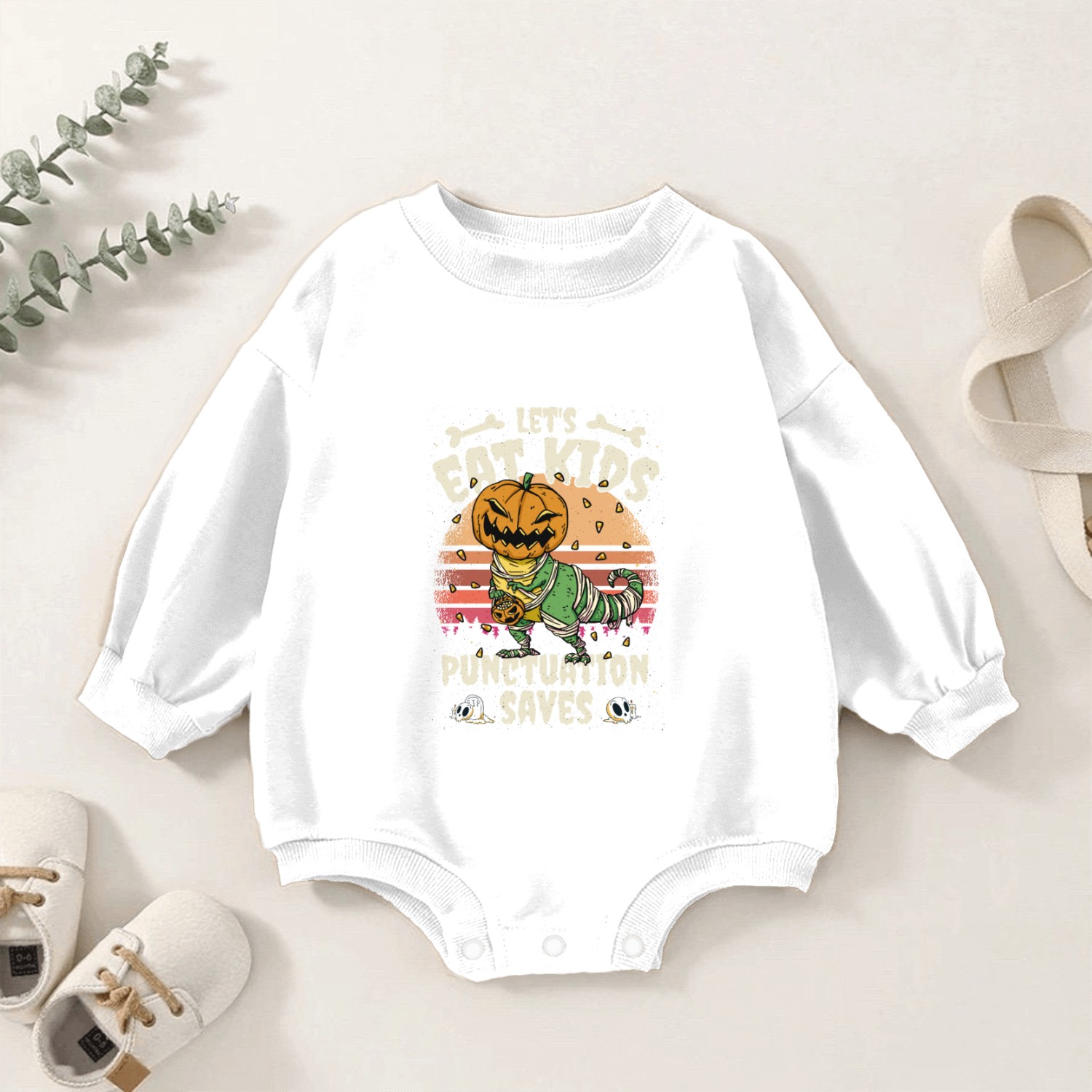 Halloween Costume Teacher Lets Eat Kids Baby Romper Sweatshirts