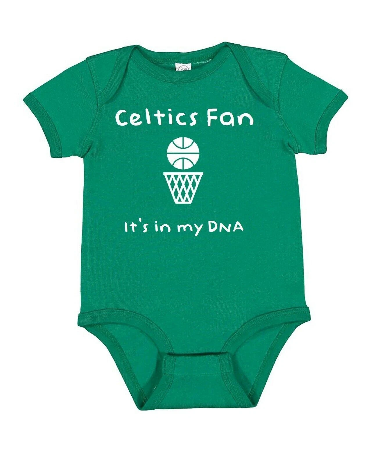 Celtics Fan It's In My DNA Cute Baby Bodysuit