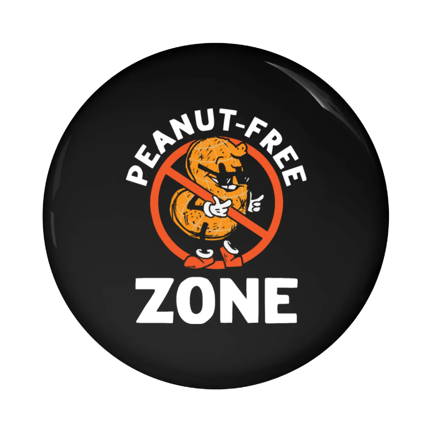 Peanut-Free Zone Peanut Allergic Peanut Allergy Pin Buttons