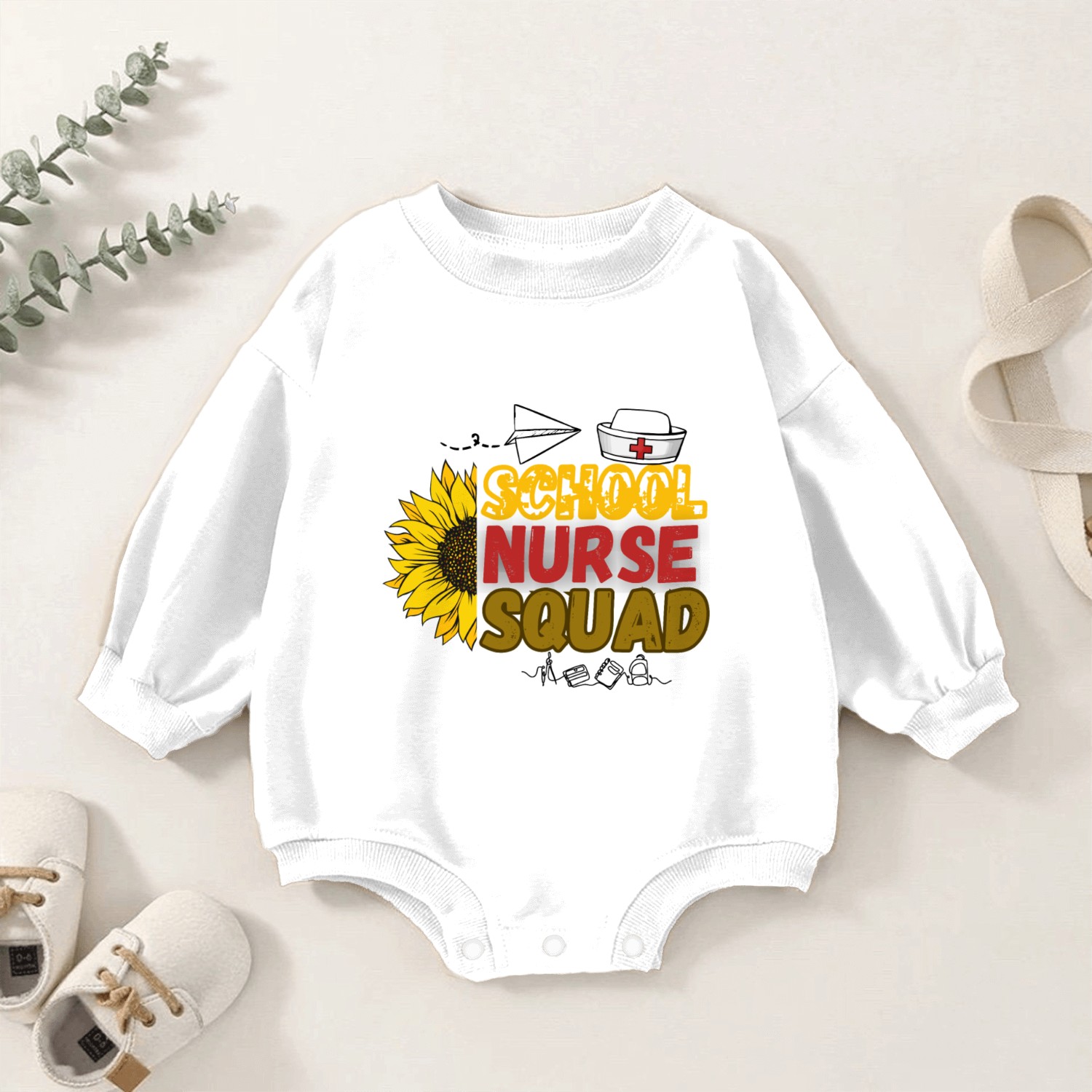 School Nurse Squad Baby Romper Sweatshirts