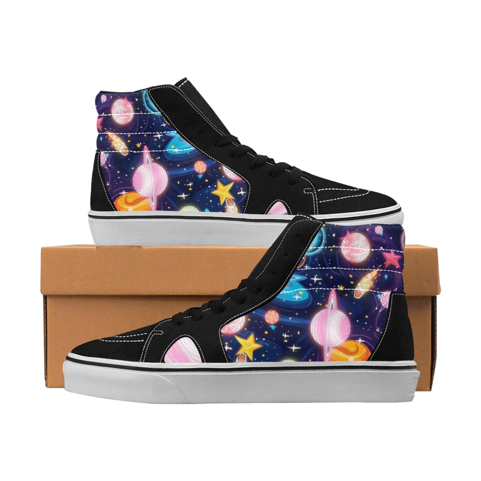 Galaxy Psychedelic Space High Top Shoes Sneakers for Men and Women