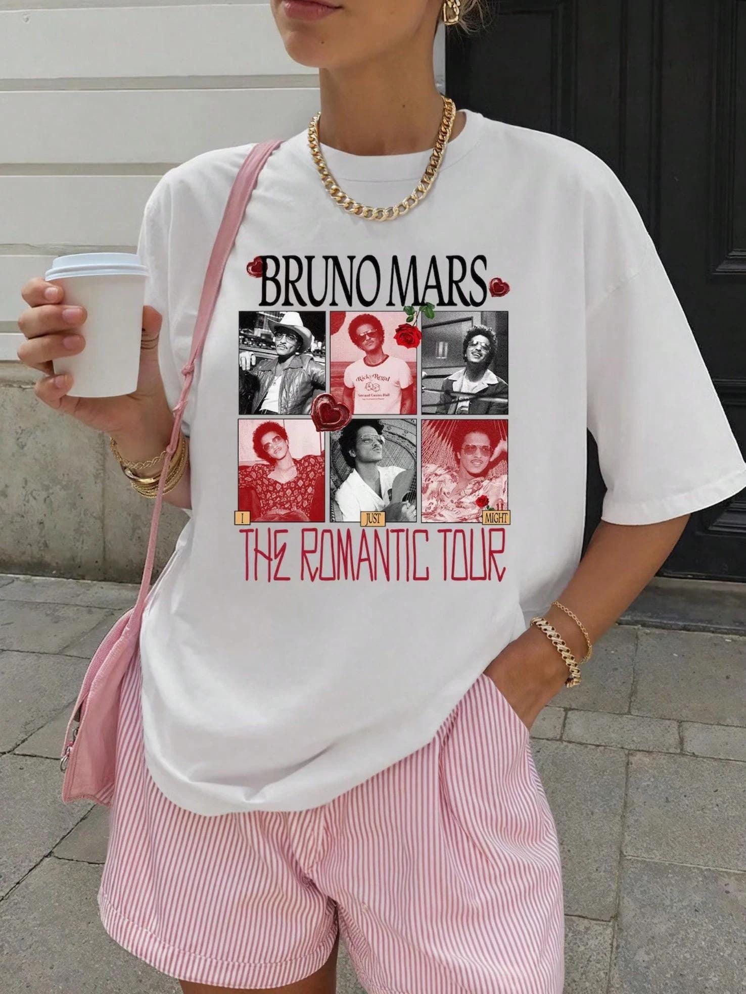 Bruno Mars The Romantic Tour 2026 Schedule T-Shirt for Men and Women