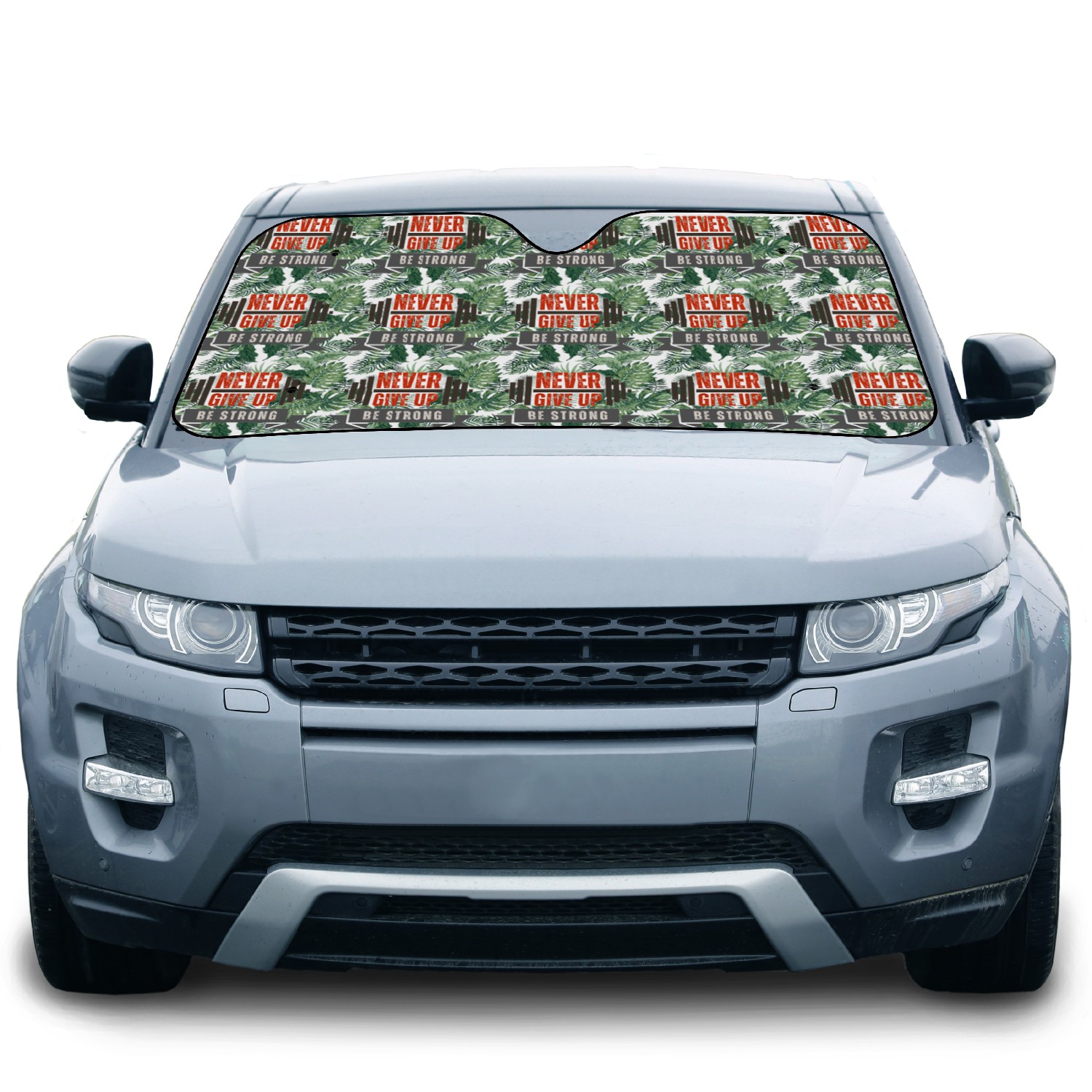 never give up be strong Car Sun Shades