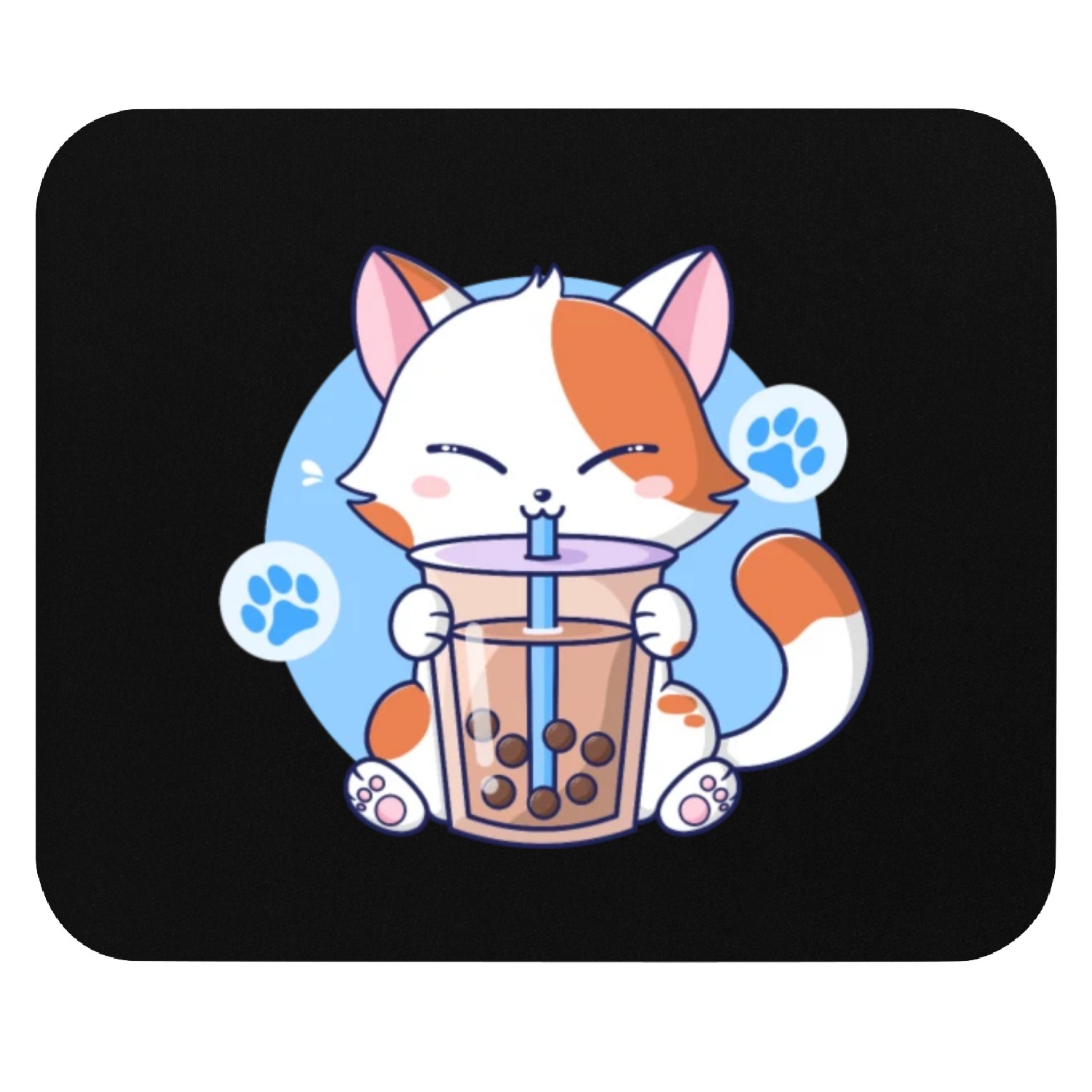 Cat Boba Tea Bubble Tea Kawaii Anime Japanese Neko Mouse Pads