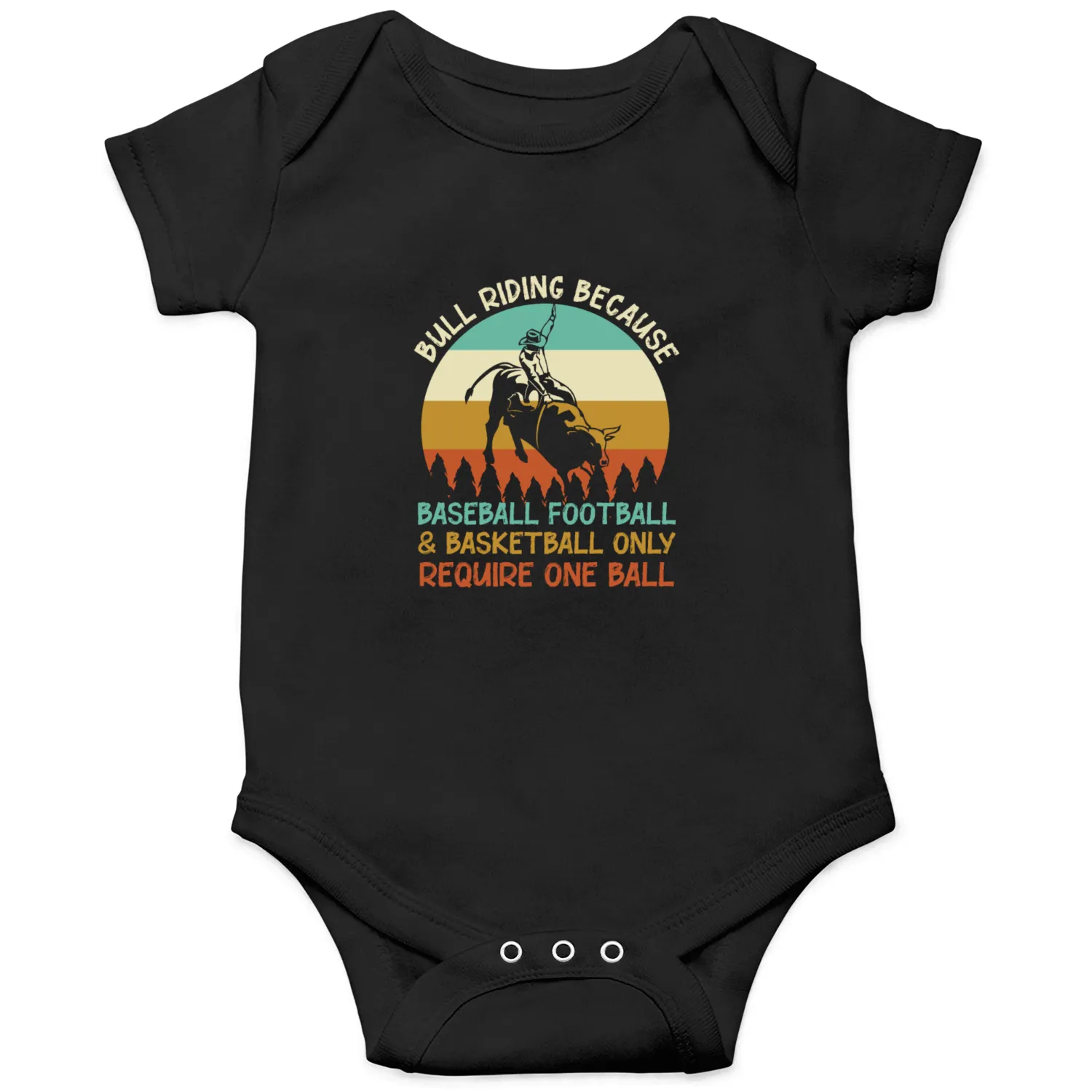 Bull Riding Bull Rodeo Mexico Vintage Onesies