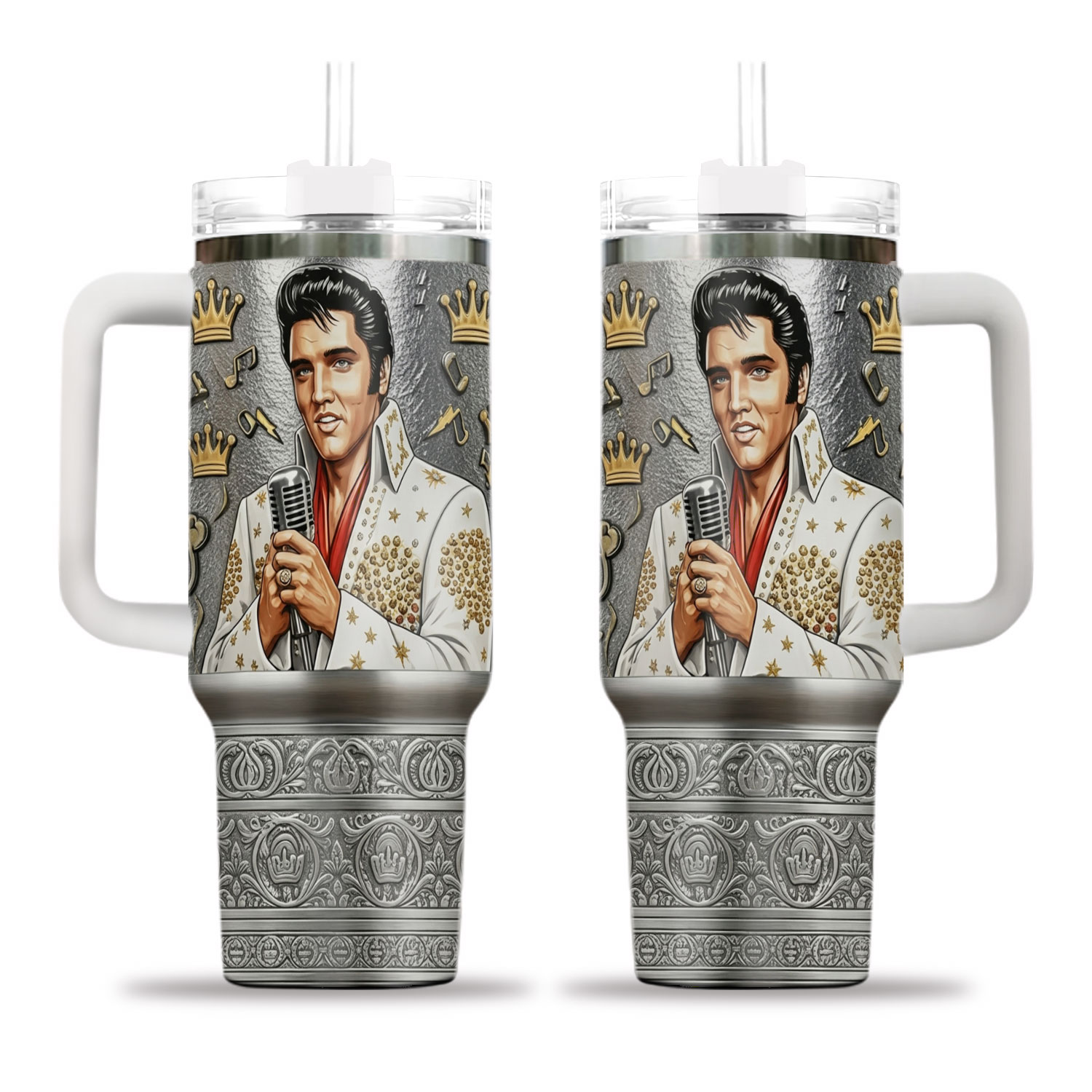 Elvis Presley The King Of Rock And Roll Tumbler Mug