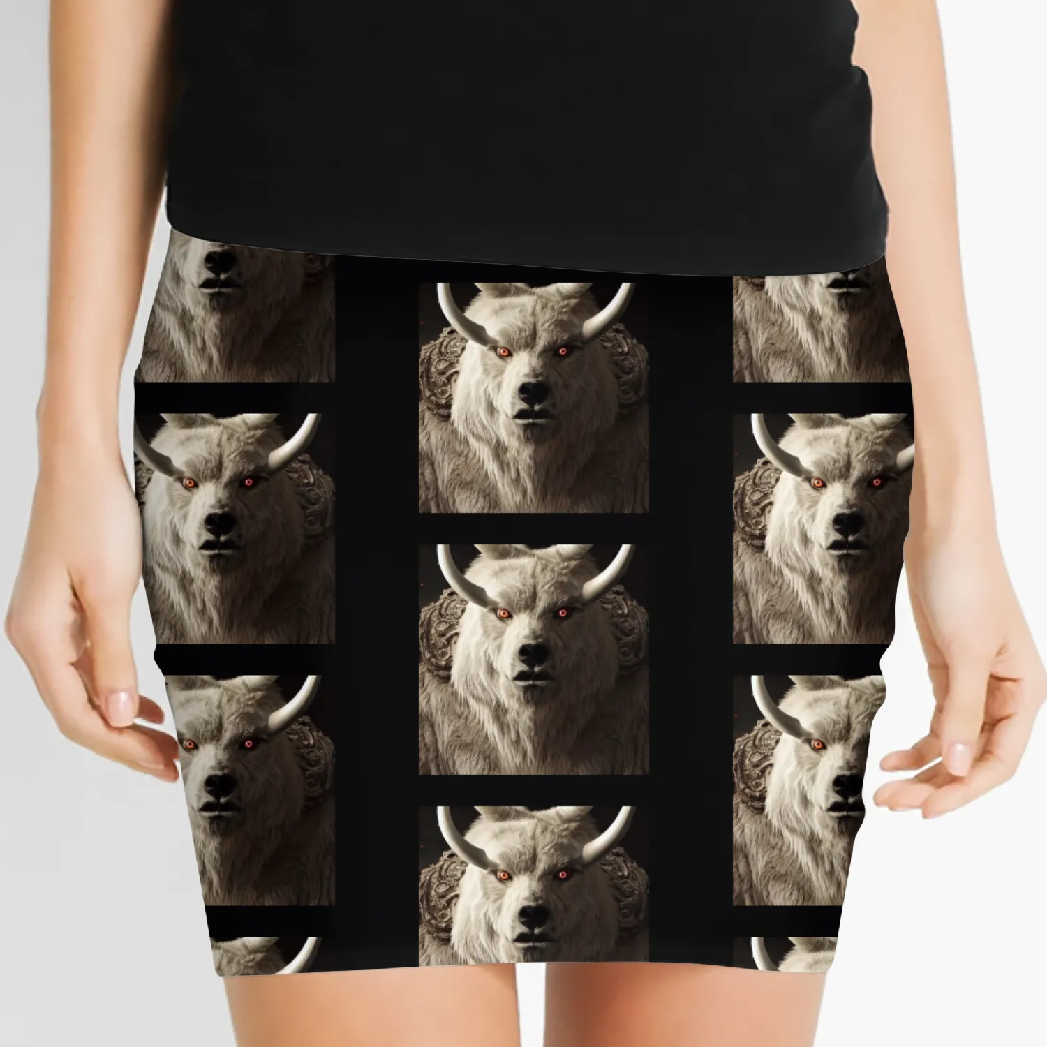 Bear White demon Women's Mini Skirts
