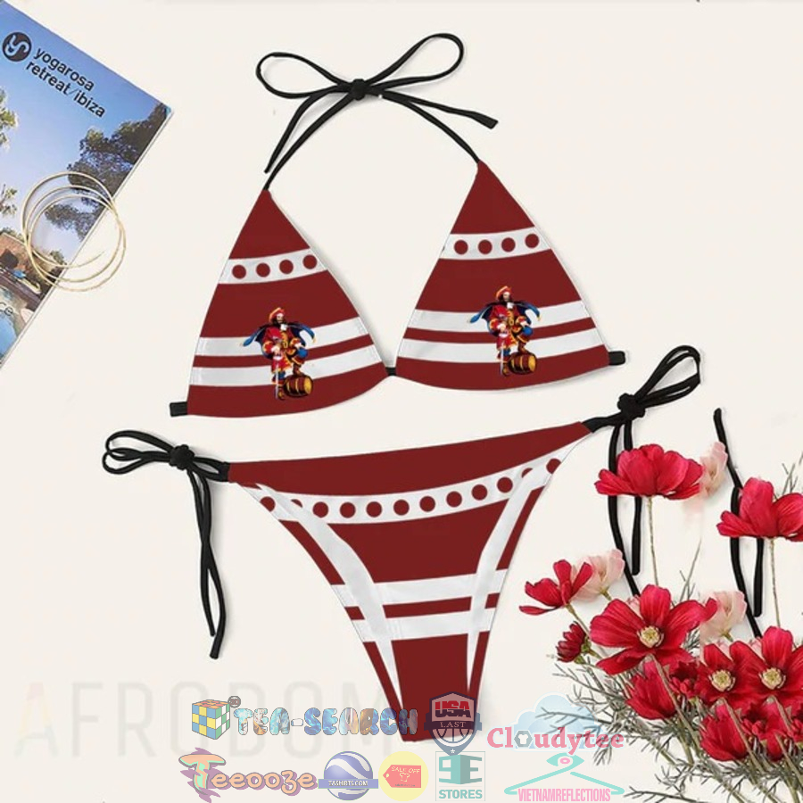 Captain Morgan Rum White Stripe Women's Sling Bikini Set Swimsuit