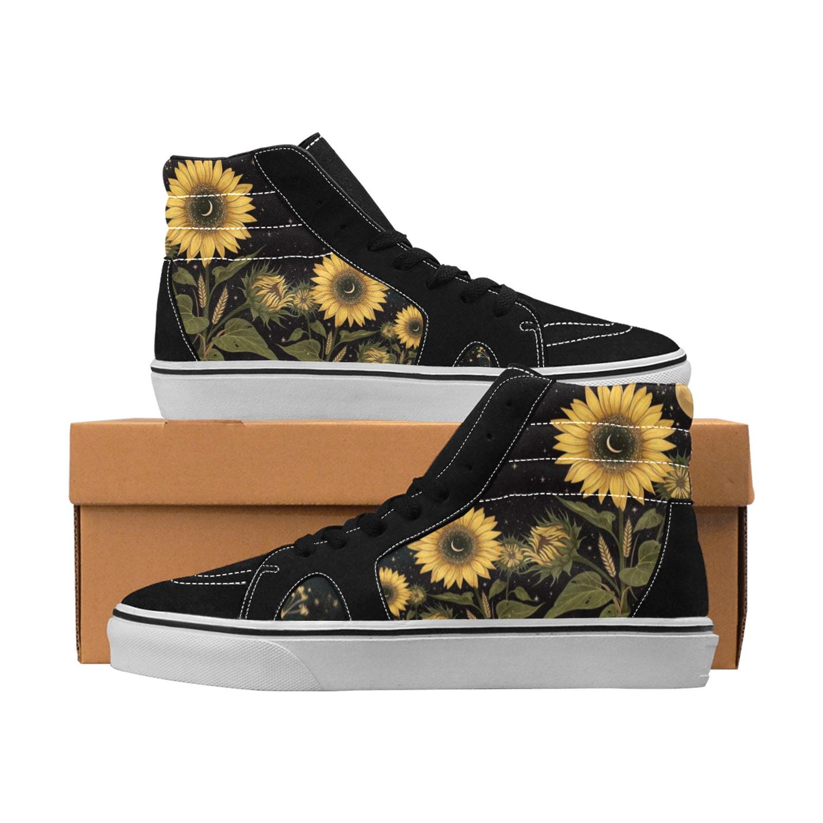 Sunflower High Top Shoes Sneakers for Men and Women