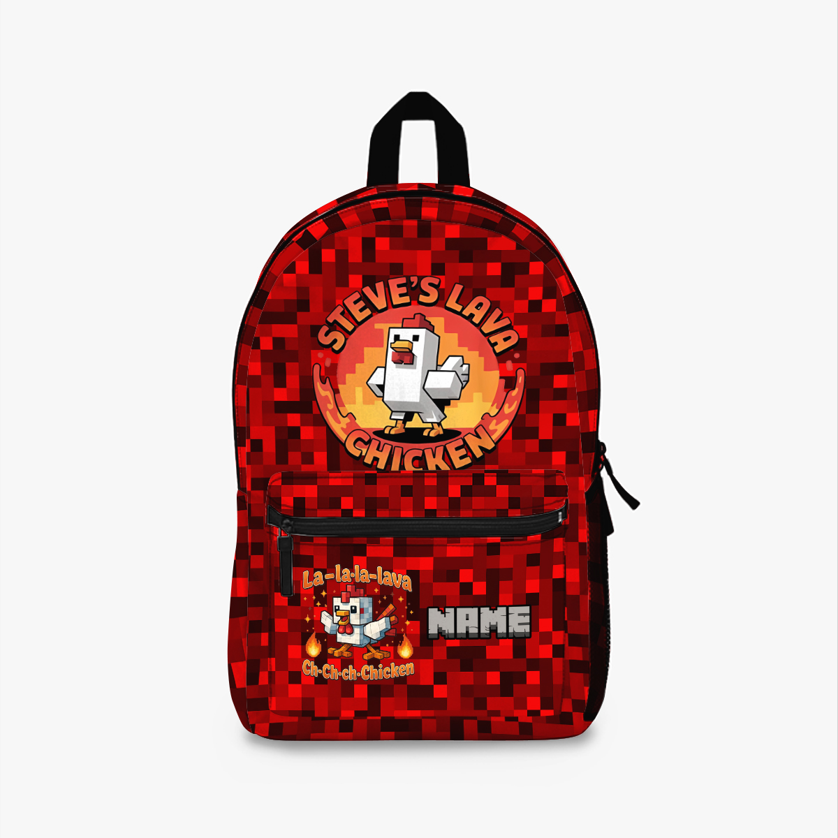 Lava Chicken Personalized Backpack, Custom School Bag for Kids