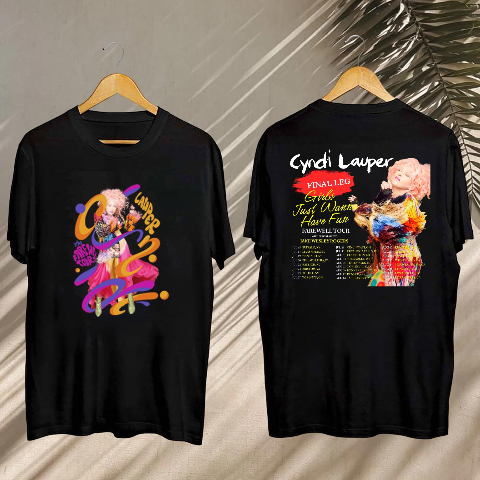 Cyndi Lauper Graphic Shirt, Cyndi Lauper Girl Just Wanna Have Fun Farewell Tour 2025 T-Shirt, Cyndi Lauper Fan Gifts, Cyndi Lauper Merch