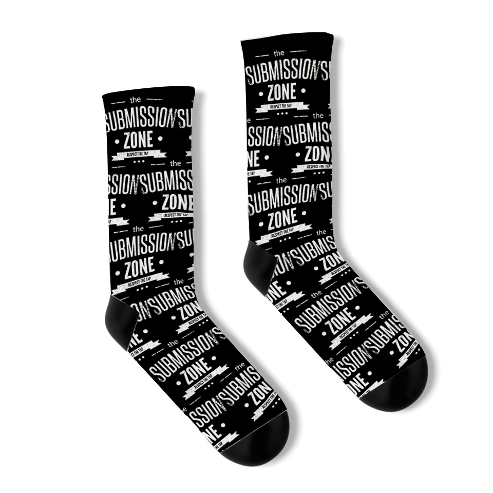 Jiu Jitsu Submission Zone Respect the Tap Socks