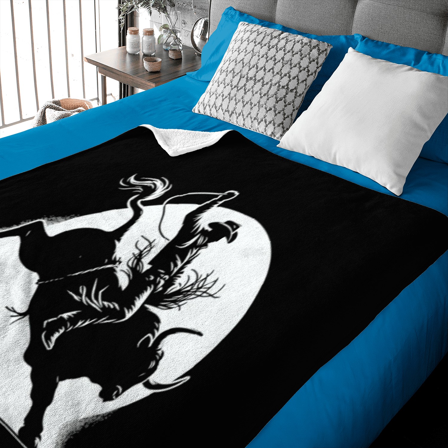 Rodeo Bull Riding Livestock Show Farmer Cattle Baby Blankets