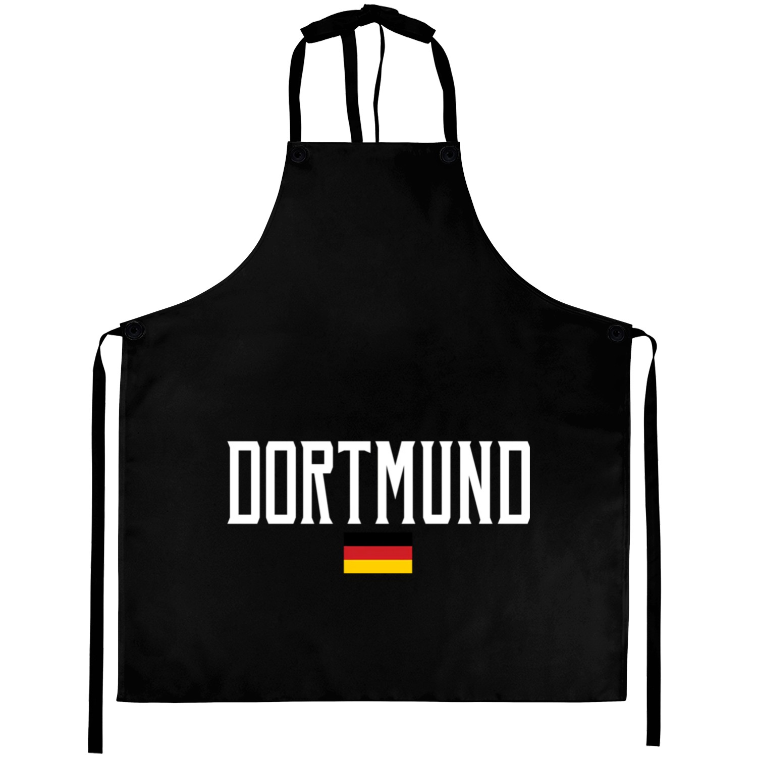 Dortmund Germany Flag White Text Aprons